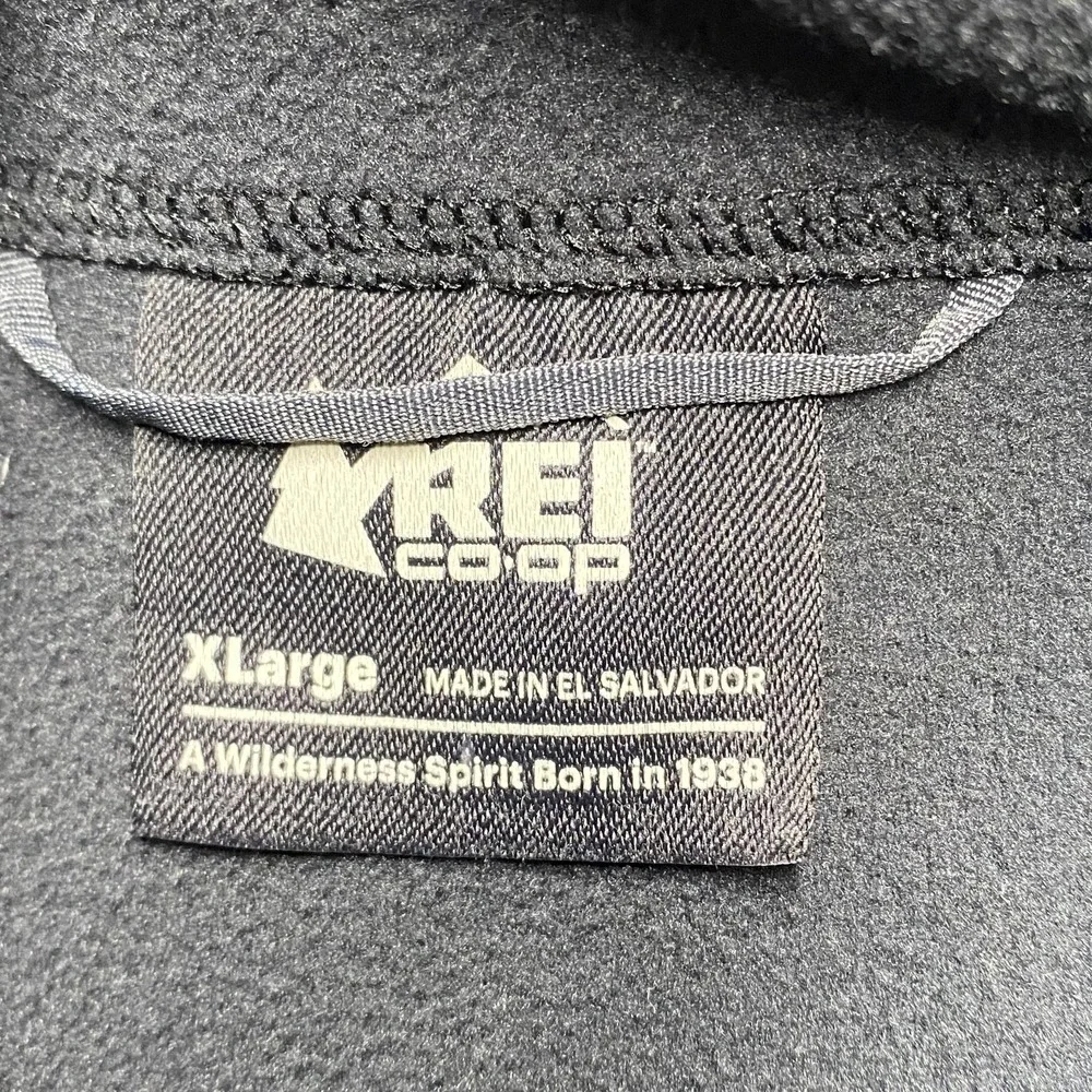 REI Co-op Jacket Mens XL Gray Fleece Full Zip Zip Pockets Warm Hiking Outdoor - Picture 3 of 9